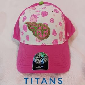 Tennessee Titans Youth Strawberry Smoothie Hat '47 Brand Adjustable Cap NWT